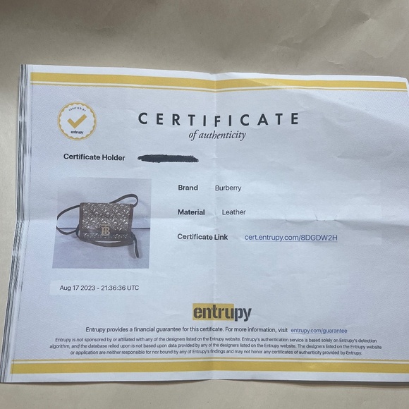 NWT Burberry TB Leather Monogram Small Beige Crossbody Shoulder Bag Purse - Picture 14 of 14